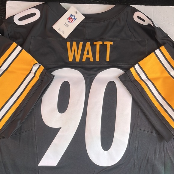 Pittsburgh Steelers TJ Watt NFL Jersey Black, Yellow White - Adult Size 3XL - Picture 3 of 12